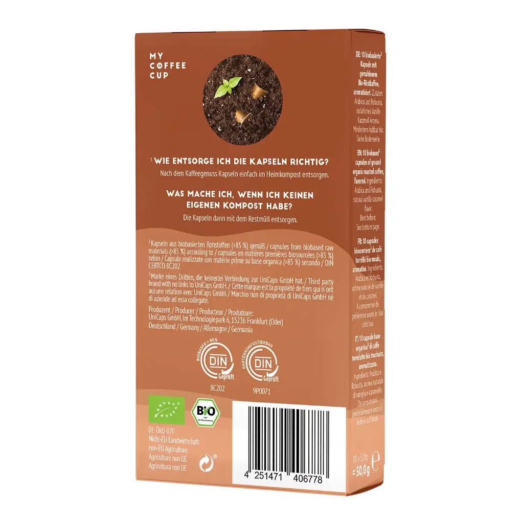 Nespresso kompatible Kapseln - caffe caramel - My-Coffee-Cup.at