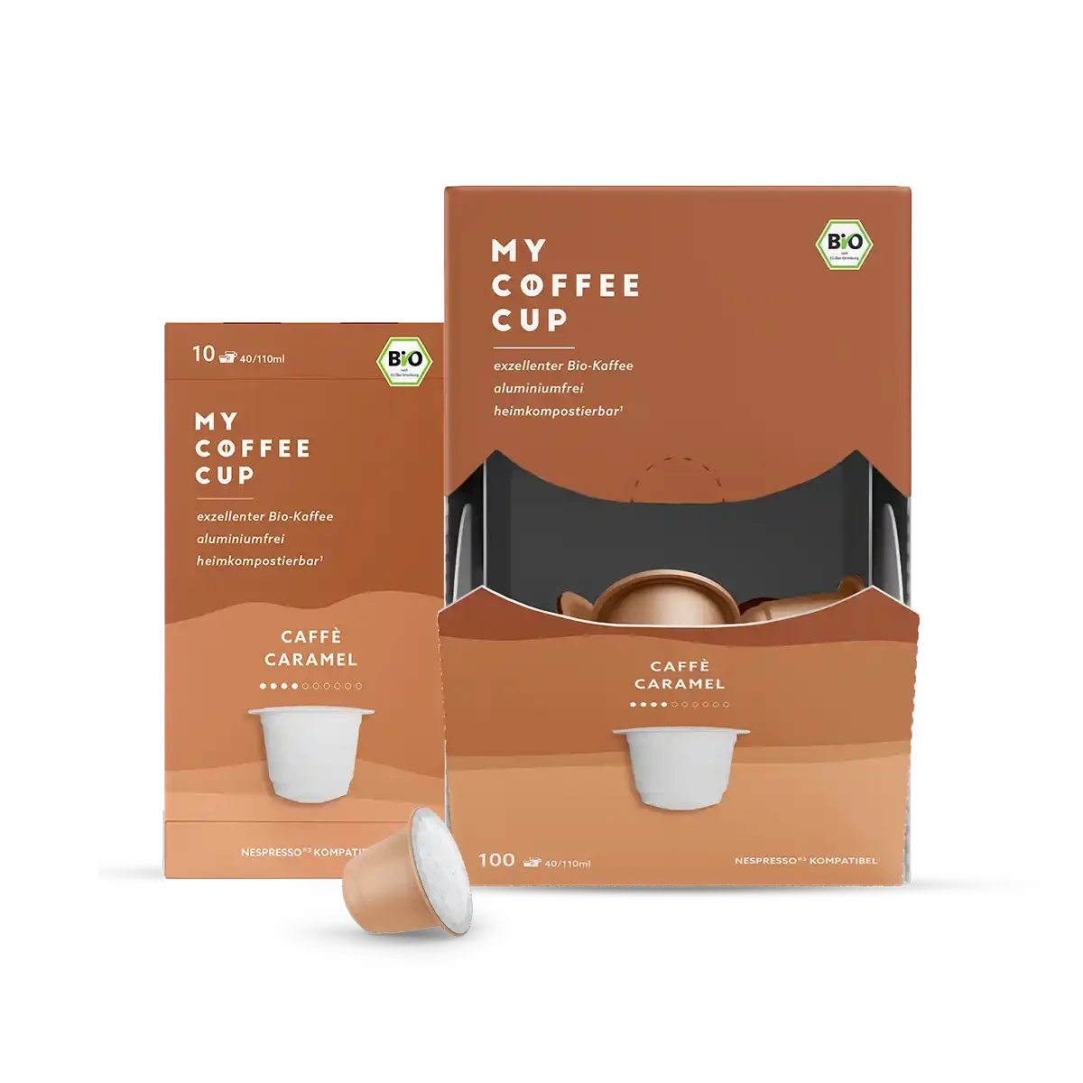 Nespresso kompatible Kapseln - caffe caramel - My-Coffee-Cup.at