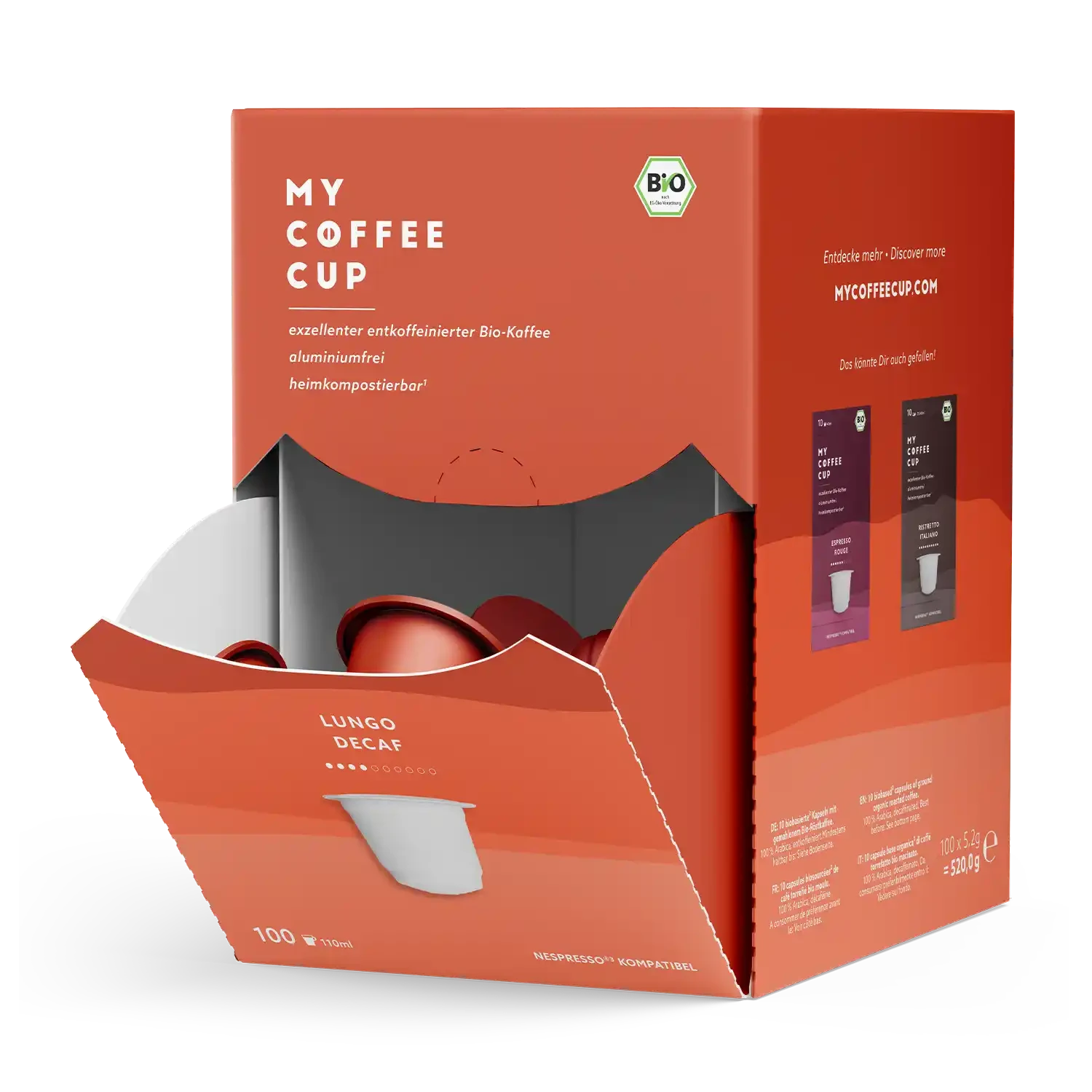 Nespresso kompatible Kapseln - lungo decaf - My-Coffee-Cup.at